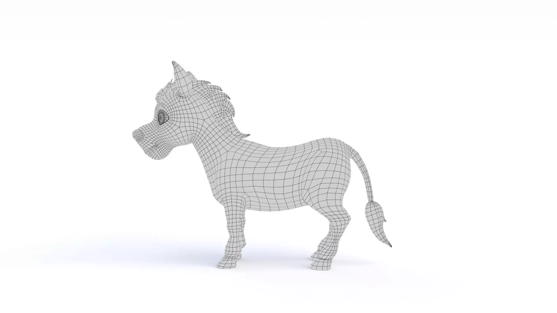 Cartoon Donkey 3D model_22