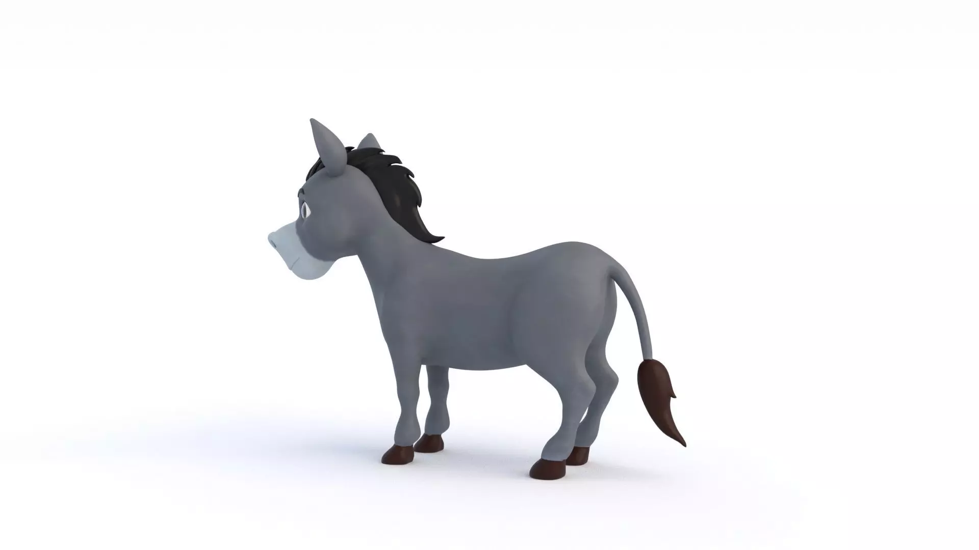 Cartoon Donkey 3D model_9