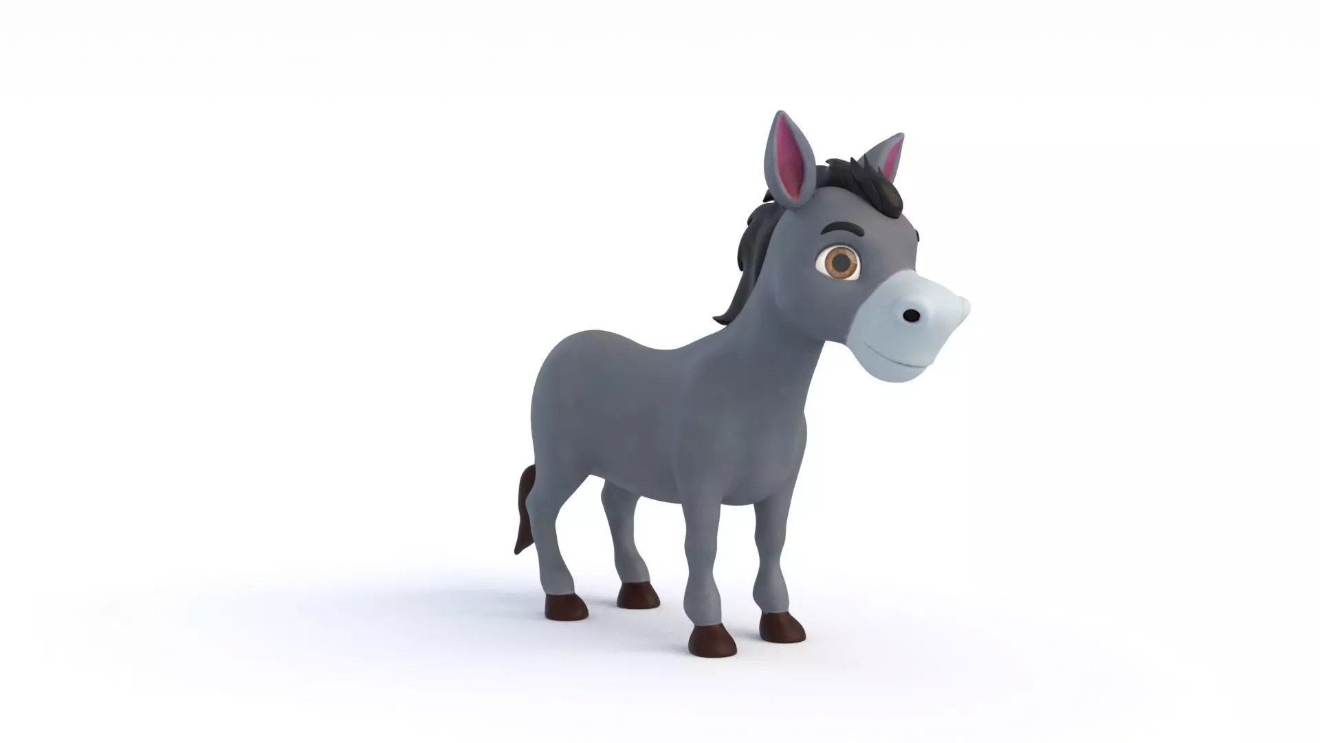 Cartoon Donkey 3D model_0