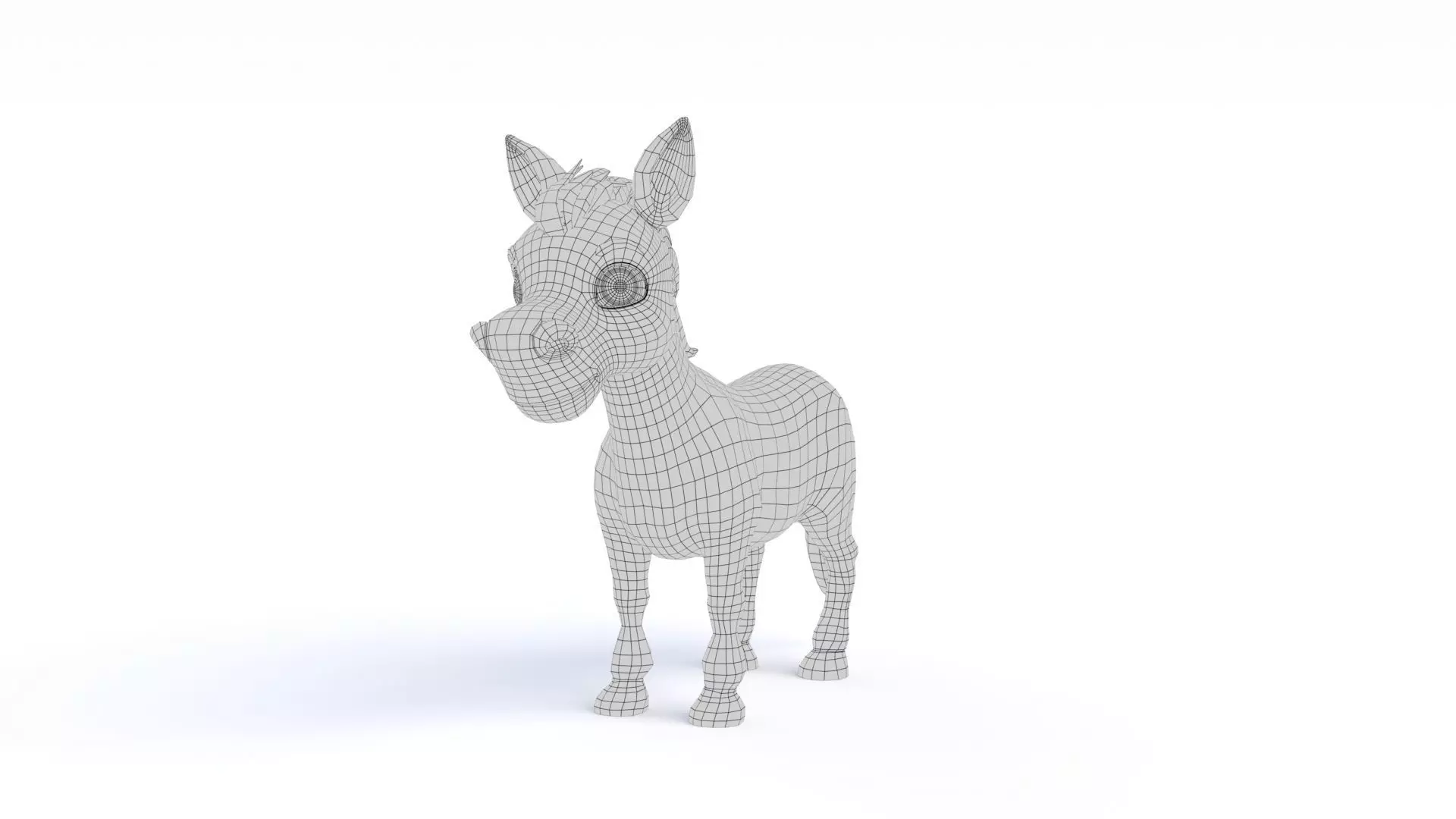 Cartoon Donkey 3D model_25