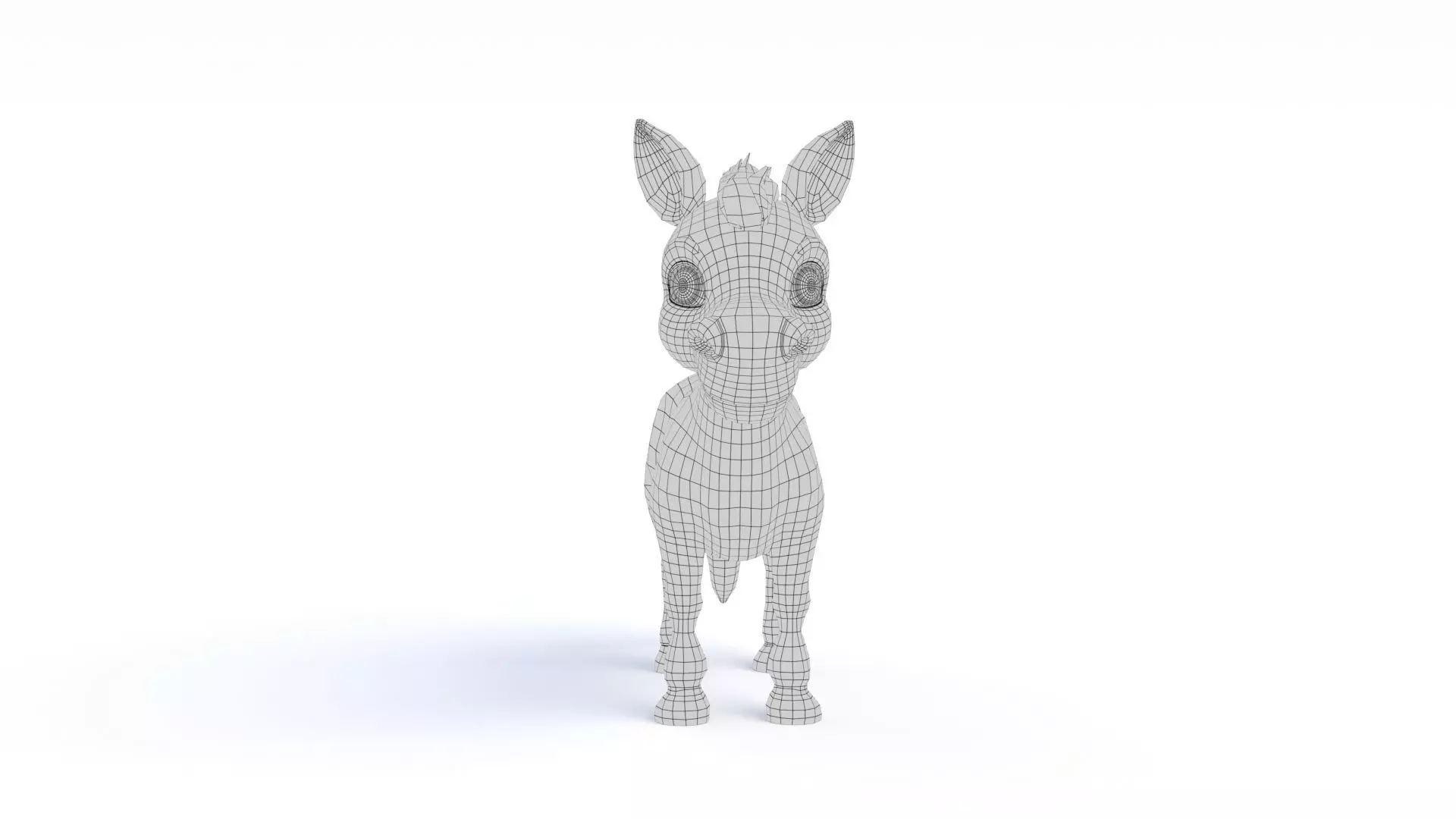Cartoon Donkey 3D model_14