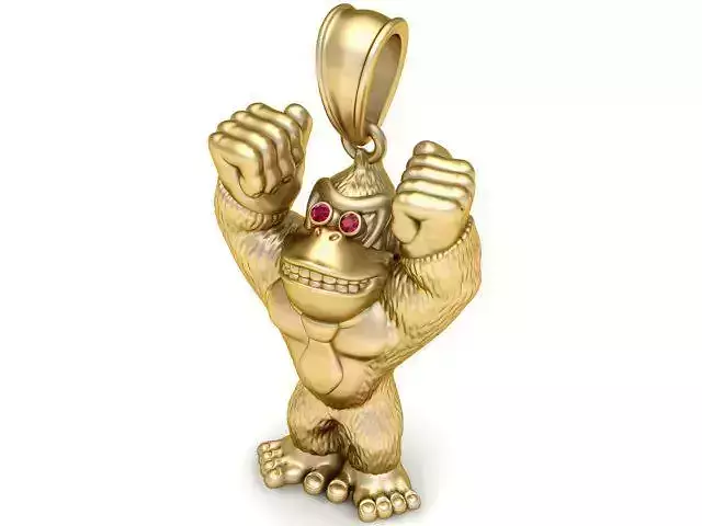 Gorilla pendant  3D printable model  