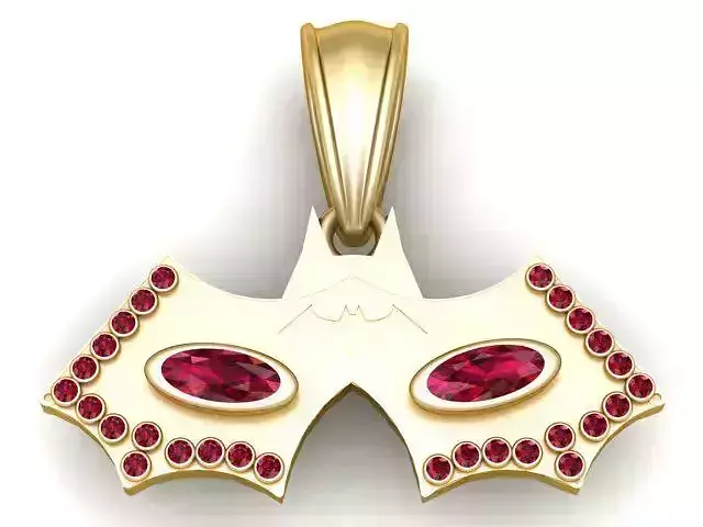 Bat mask pendant 3D printable model  