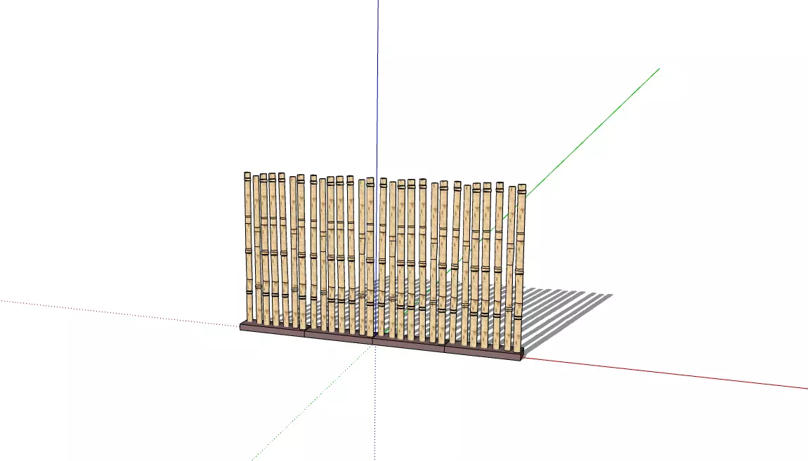 60 Wooden Fence Collection SketchUp SKP Models 3D model_4