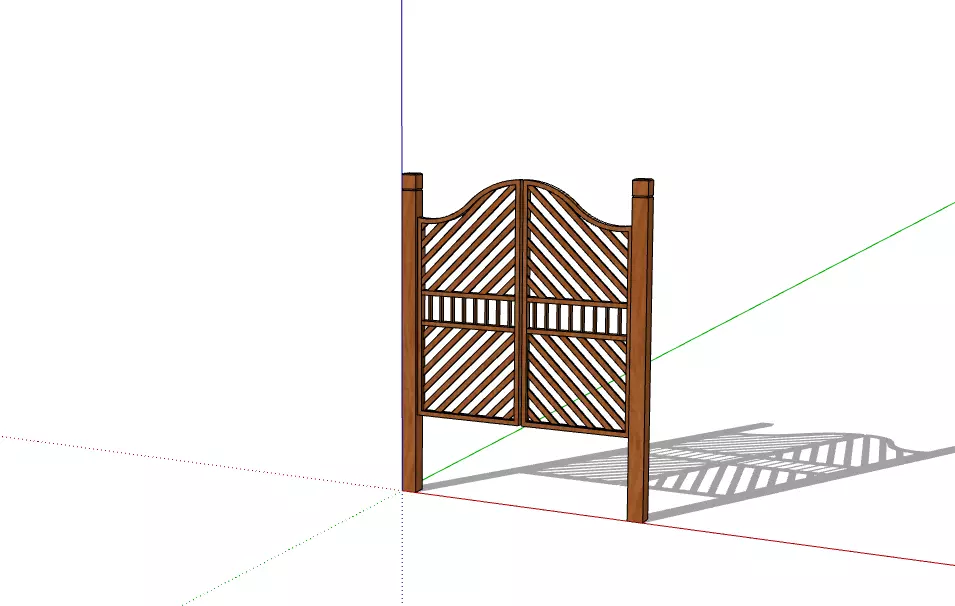 60 Wooden Fence Collection SketchUp SKP Models 3D model_2