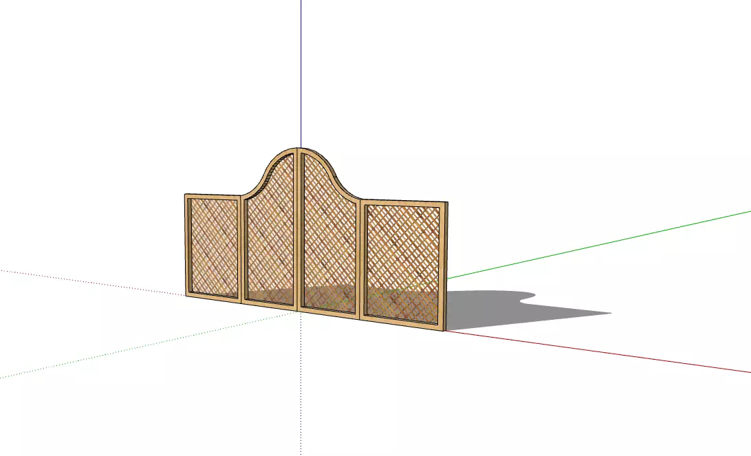 60 Wooden Fence Collection SketchUp SKP Models 3D model_3
