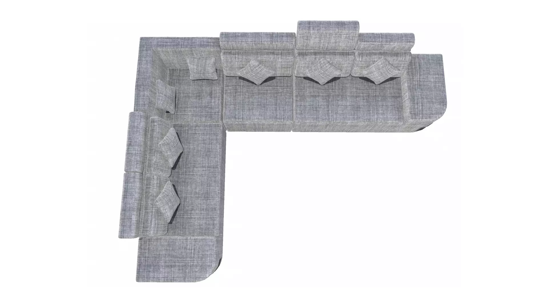 L Shape Sofa PBR Textured Low-poly 3D model_2