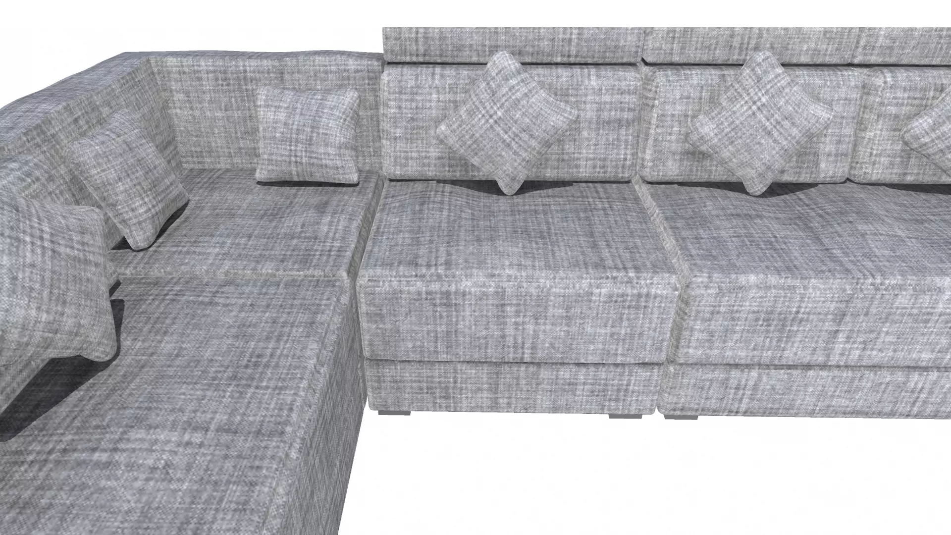 L Shape Sofa PBR Textured Low-poly 3D model_5