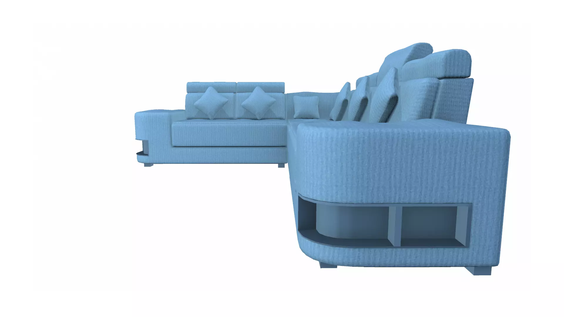 L Shape Sofa PBR Textured Low-poly 3D model_3