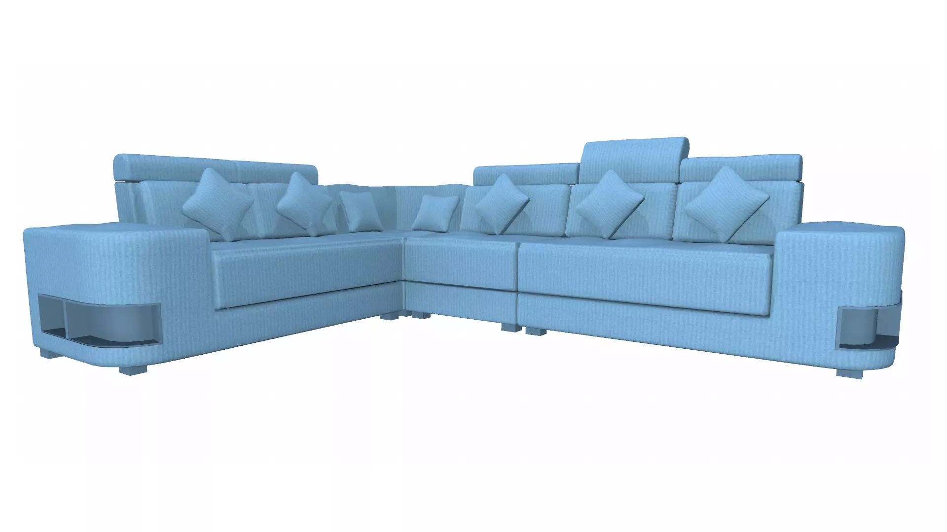 L Shape Sofa PBR Textured Low-poly 3D model_0