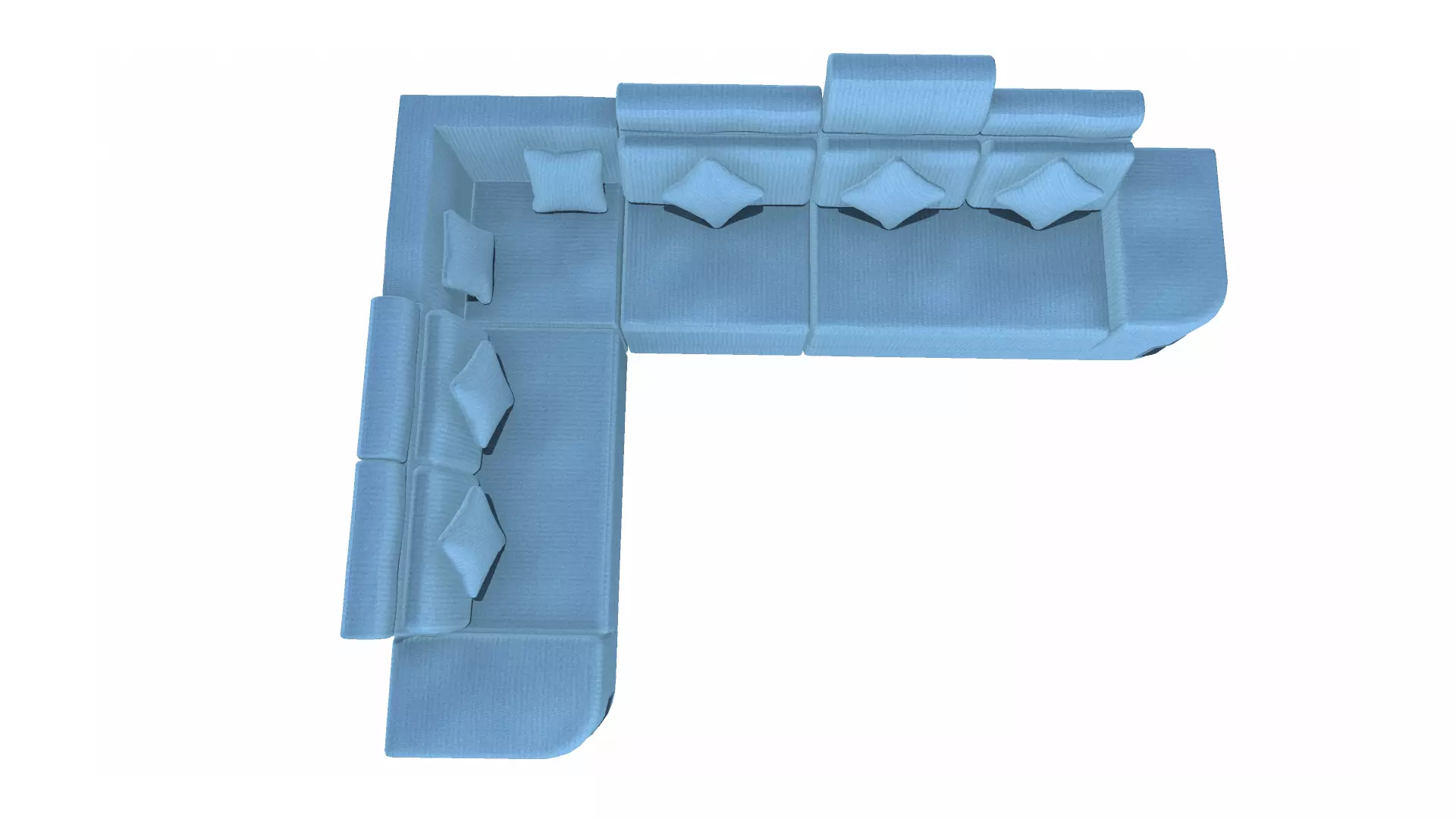 L Shape Sofa PBR Textured Low-poly 3D model_2