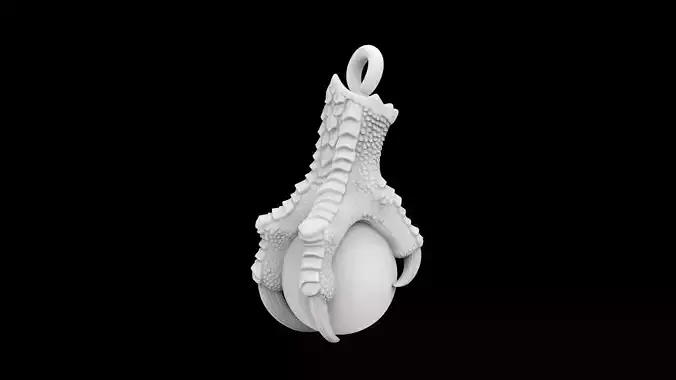 Dragon Claw Holding Orb Pendant 3D Print Model 3D print model