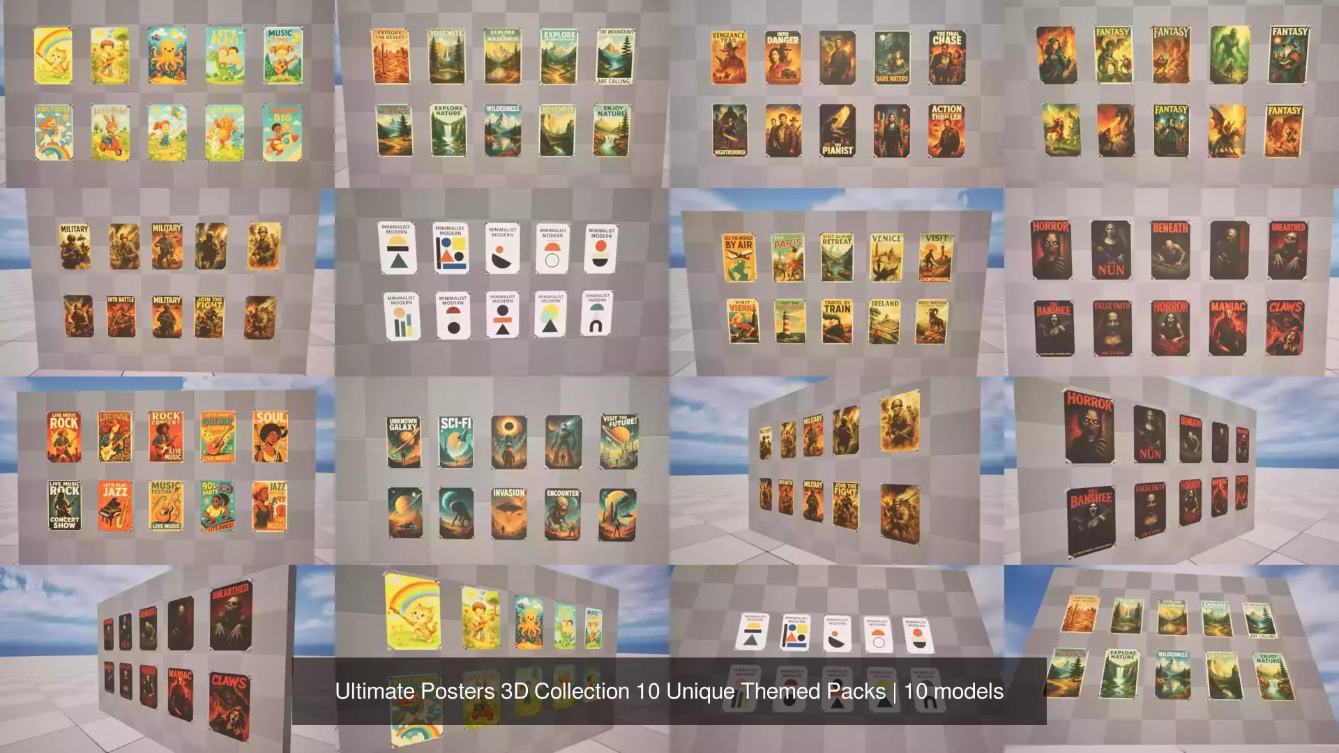 Ultimate Posters 3D Collection 10 Unique Themed Packs _0