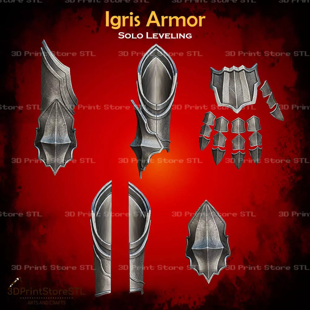 Igris Armor Cosplay Solo Leveling - STL File 3D print model_5