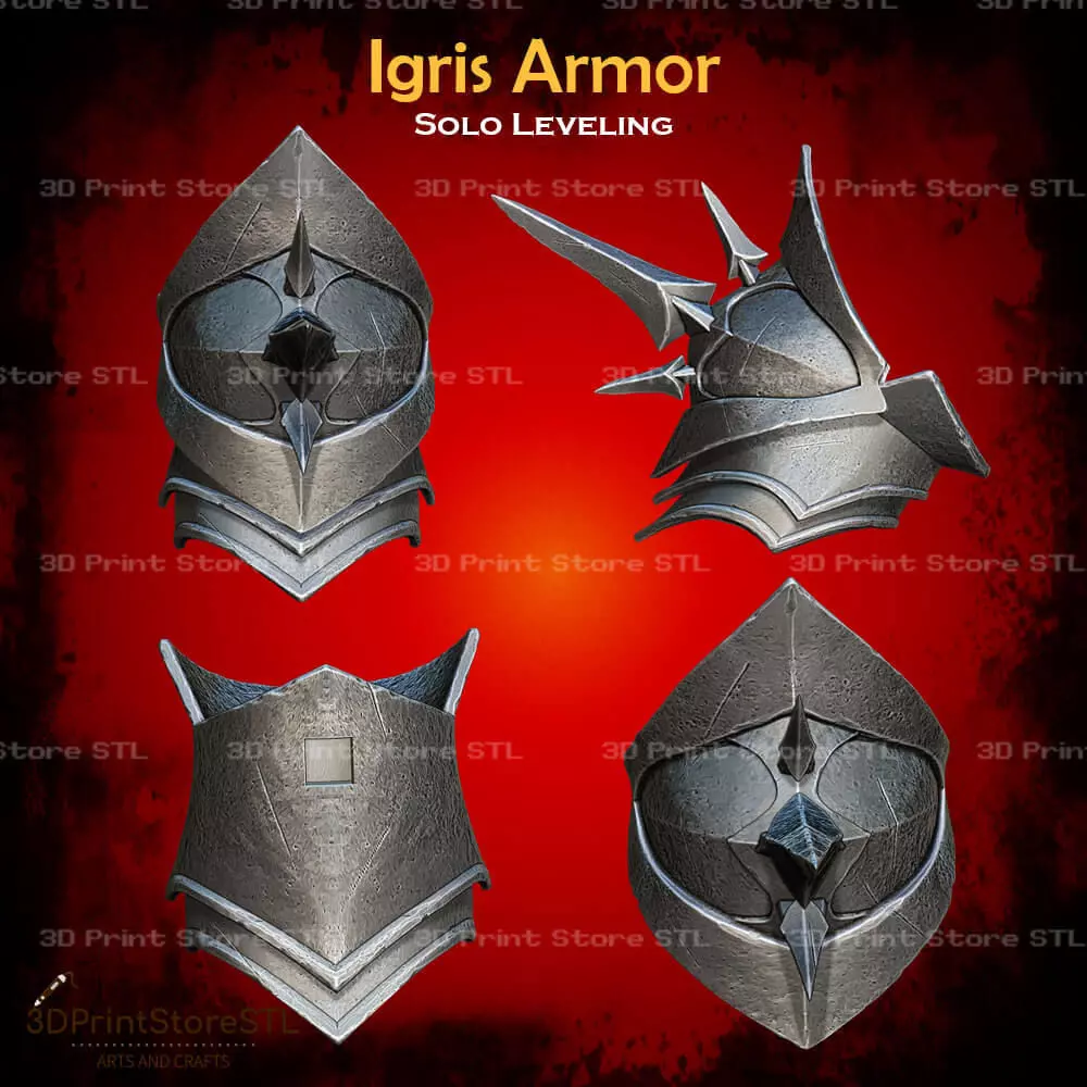 Igris Armor Cosplay Solo Leveling - STL File 3D print model_6