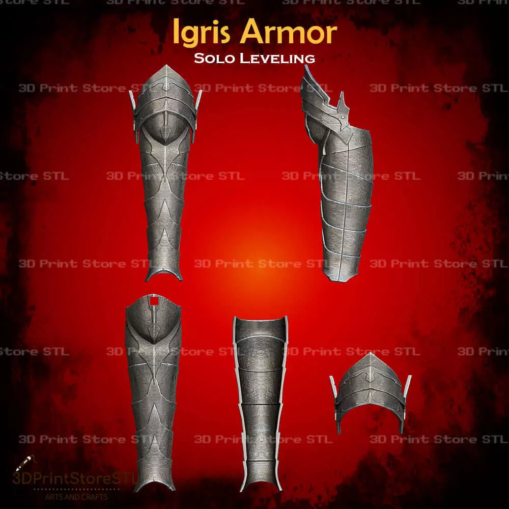 Igris Armor Cosplay Solo Leveling - STL File 3D print model_10