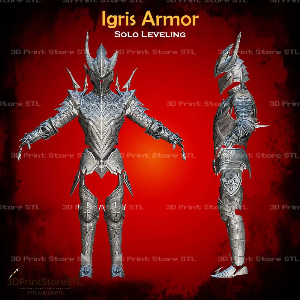 Igris Armor Cosplay Solo Leveling - STL File 3D print model_0