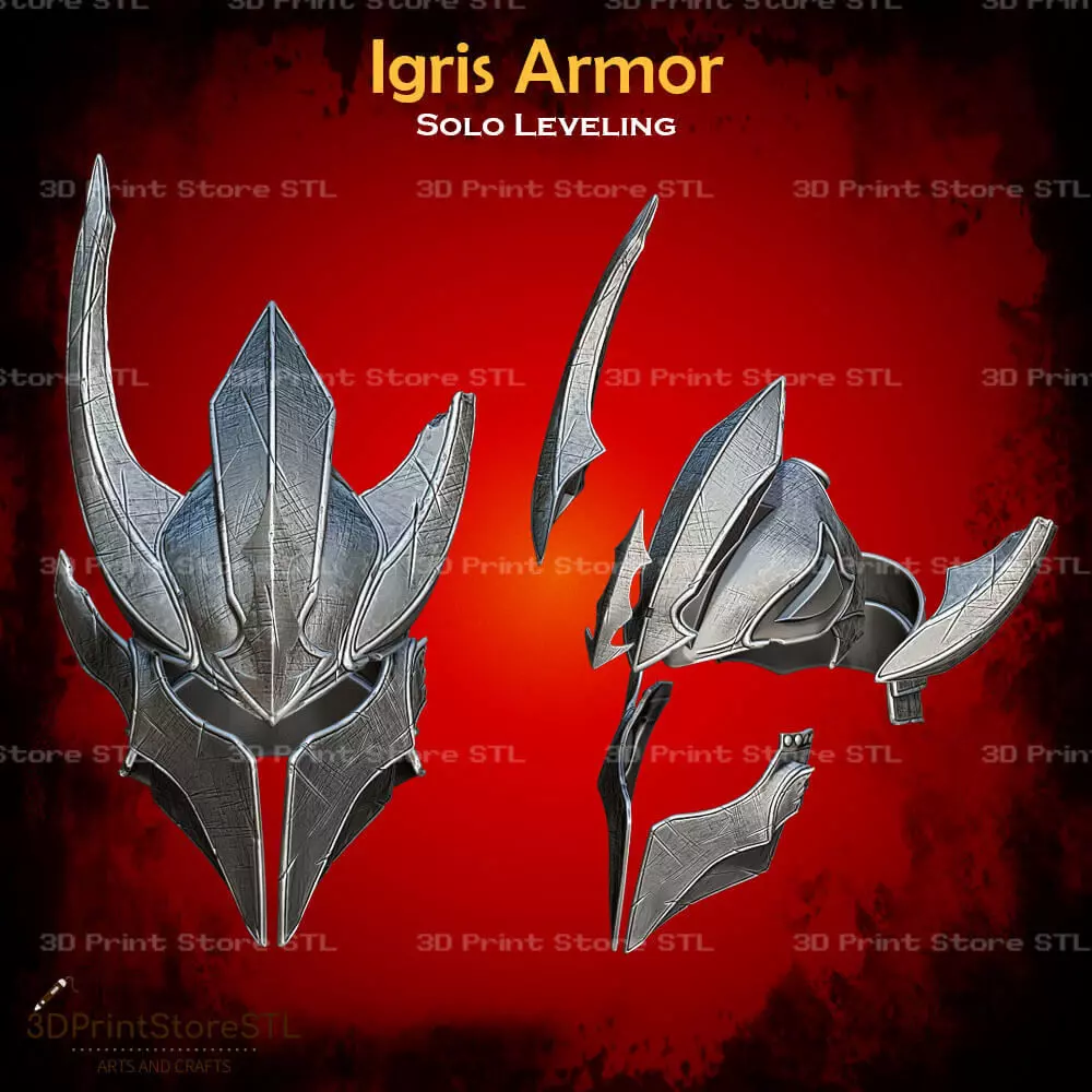 Igris Armor Cosplay Solo Leveling - STL File 3D print model_1