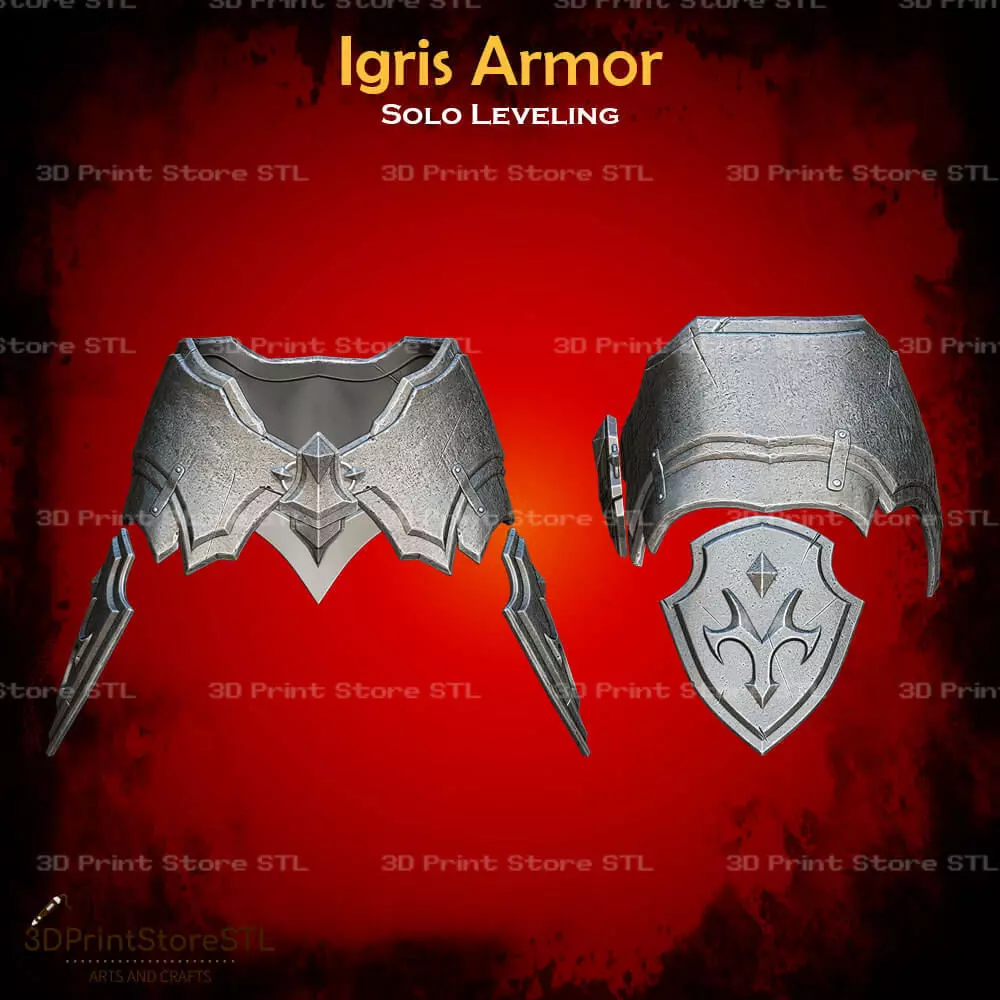 Igris Armor Cosplay Solo Leveling - STL File 3D print model_7