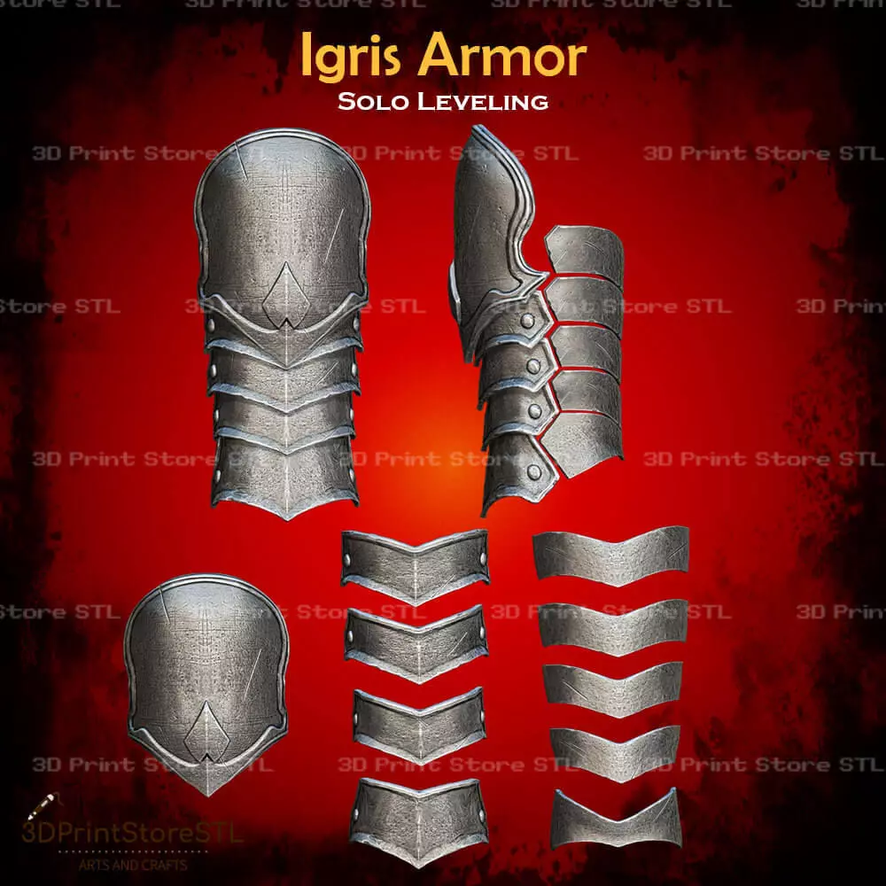 Igris Armor Cosplay Solo Leveling - STL File 3D print model_4