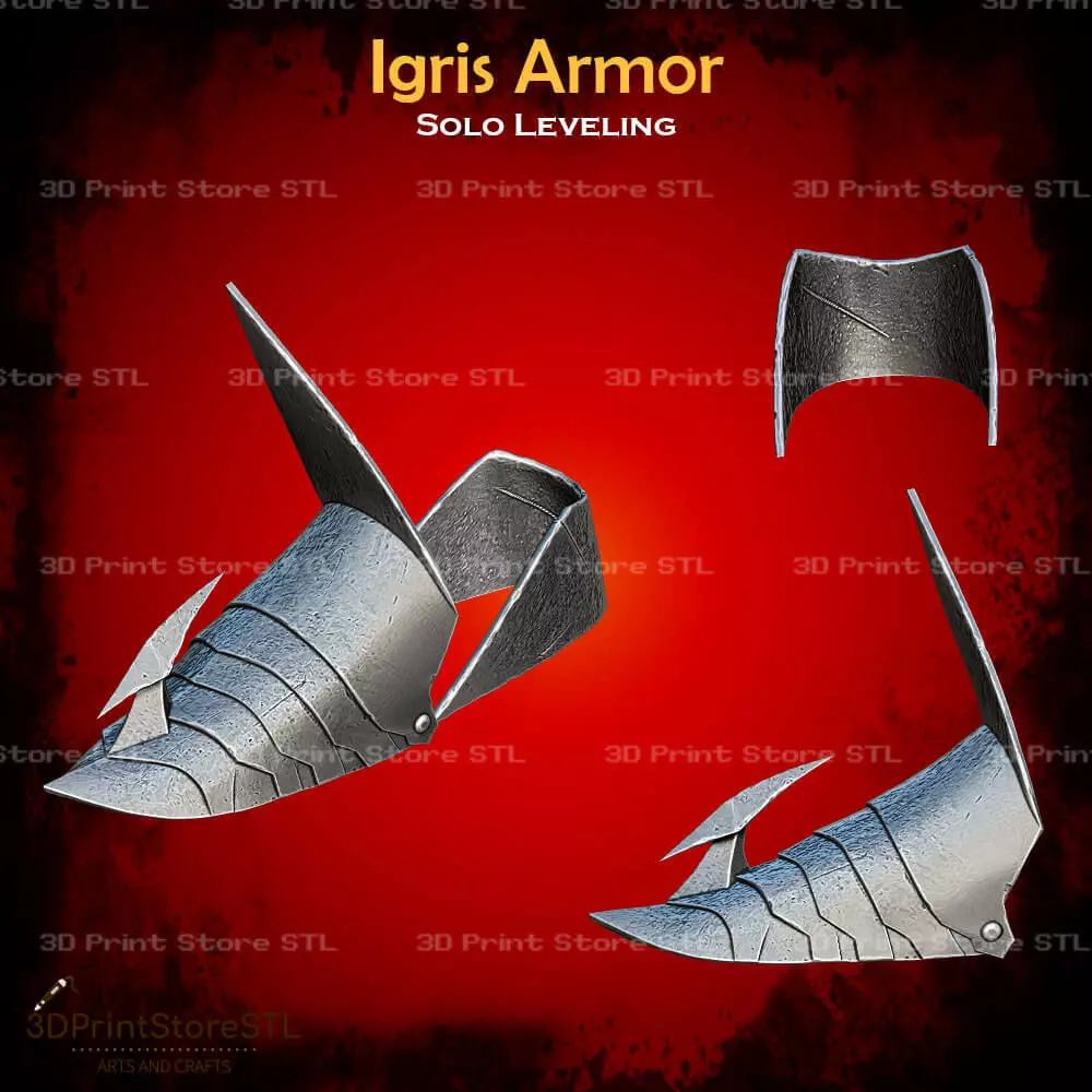 Igris Armor Cosplay Solo Leveling - STL File 3D print model_11