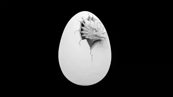 Dragon Egg Sculpture 3D Print Model 3D print model