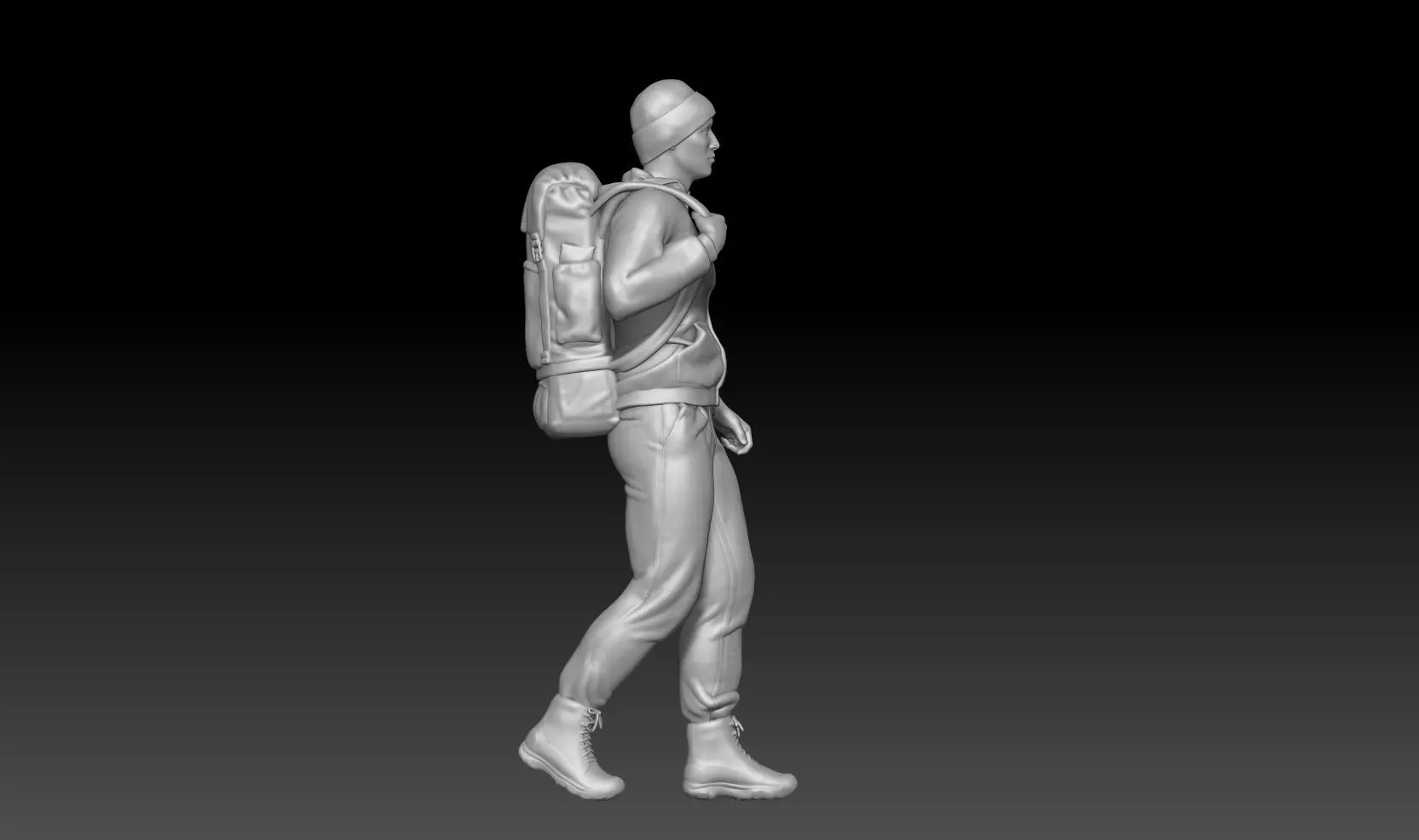 mountain trekking group boy 2 3D print model_3