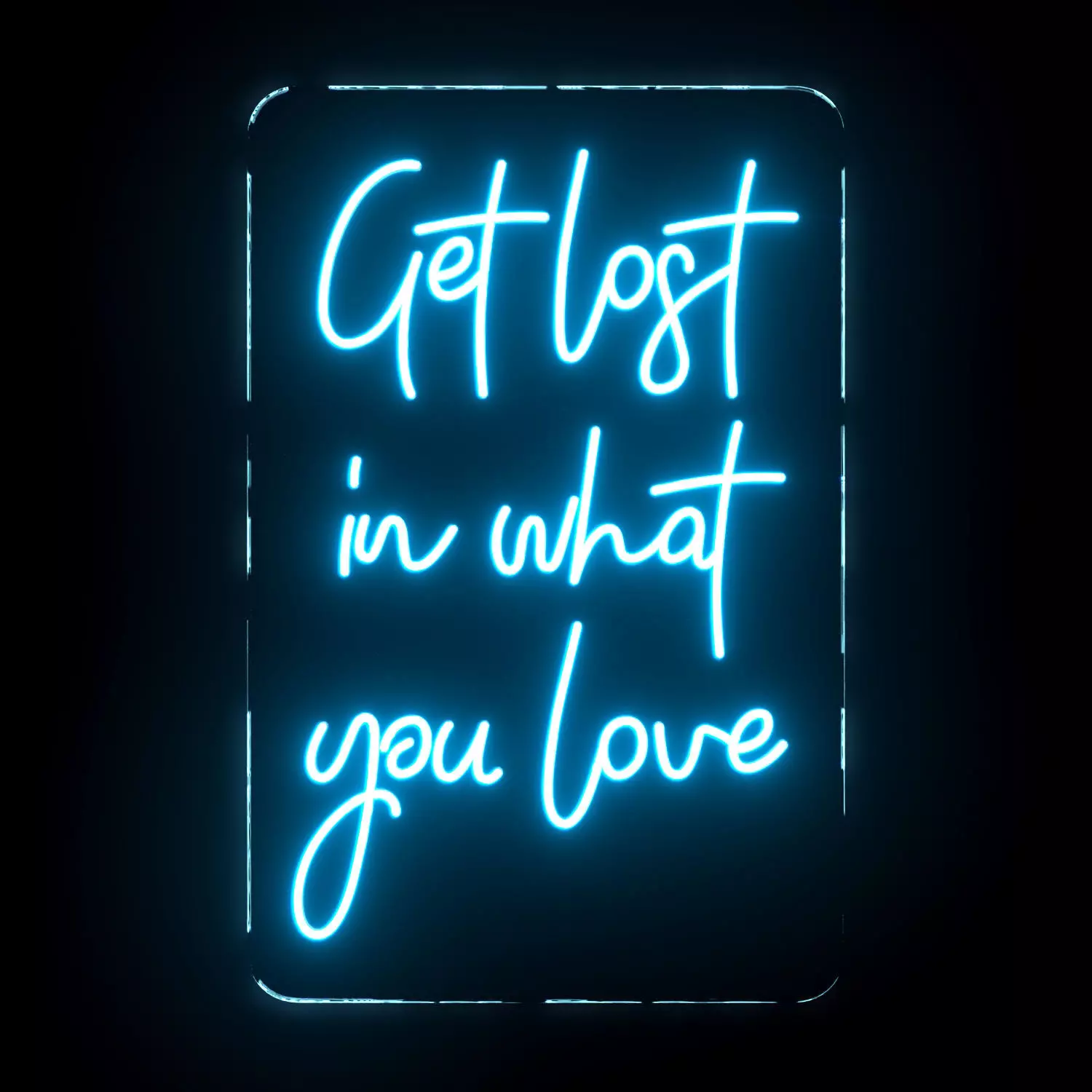 Get lost in what you love Neon Sign 3D model_1