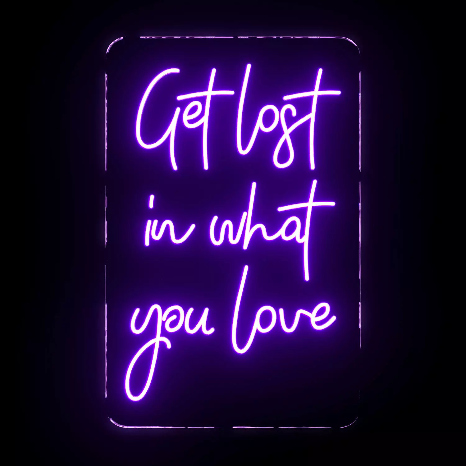 Get lost in what you love Neon Sign 3D model_2