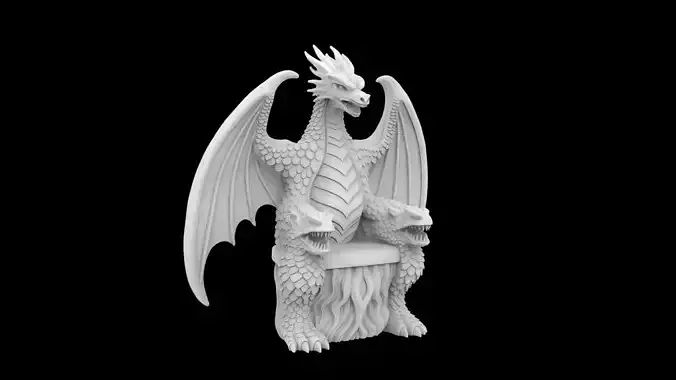 Dragon Throne 3D Print Model