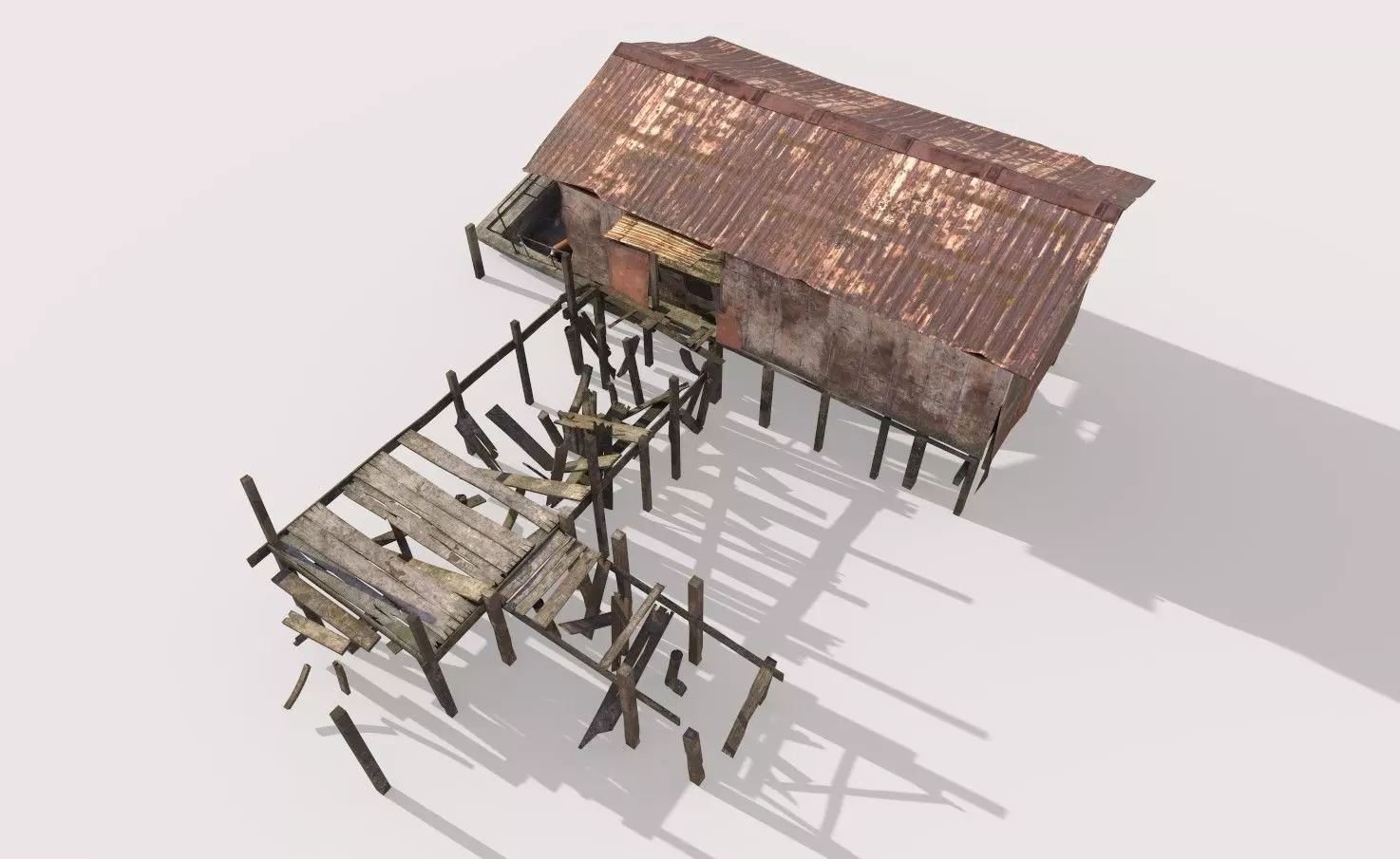 Abandoned Boathouse 3D model_5