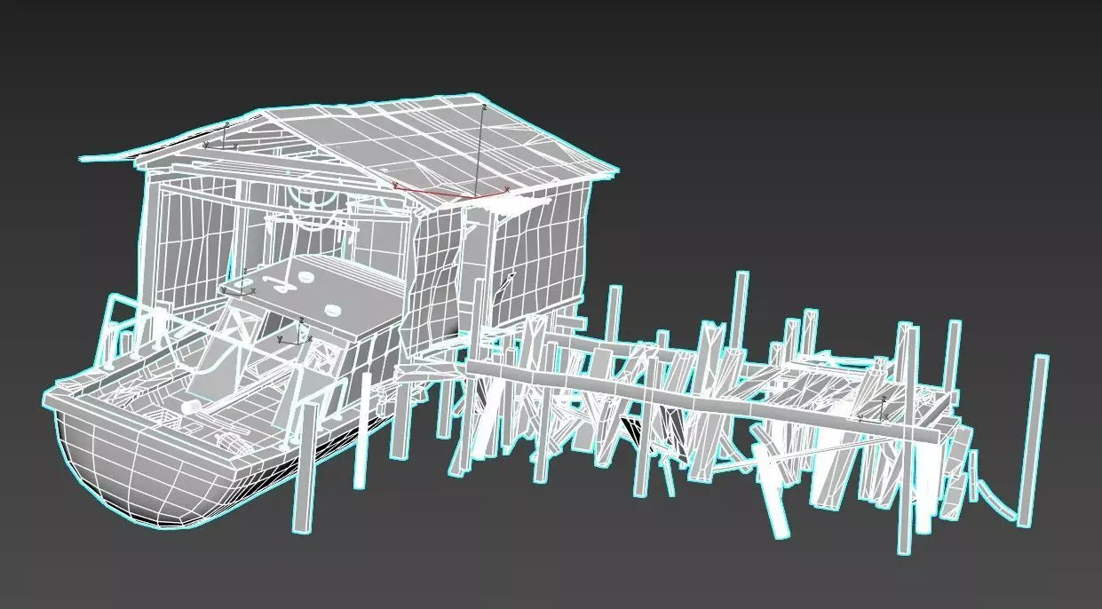 Abandoned Boathouse 3D model_16