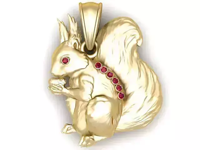 Squirrel pendant  3D printable model  