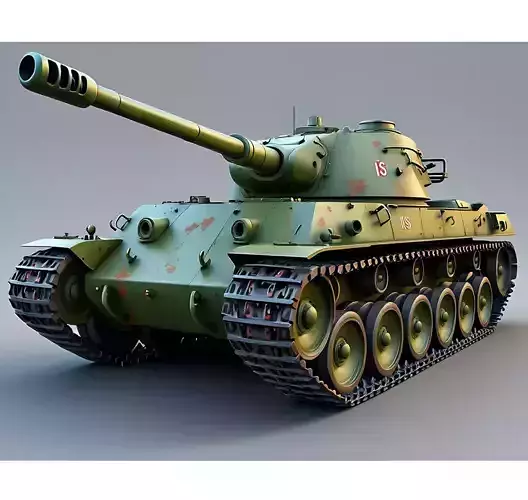 1975Soviet IS  IOSEF STALIN  Heavy Tank 3D Model