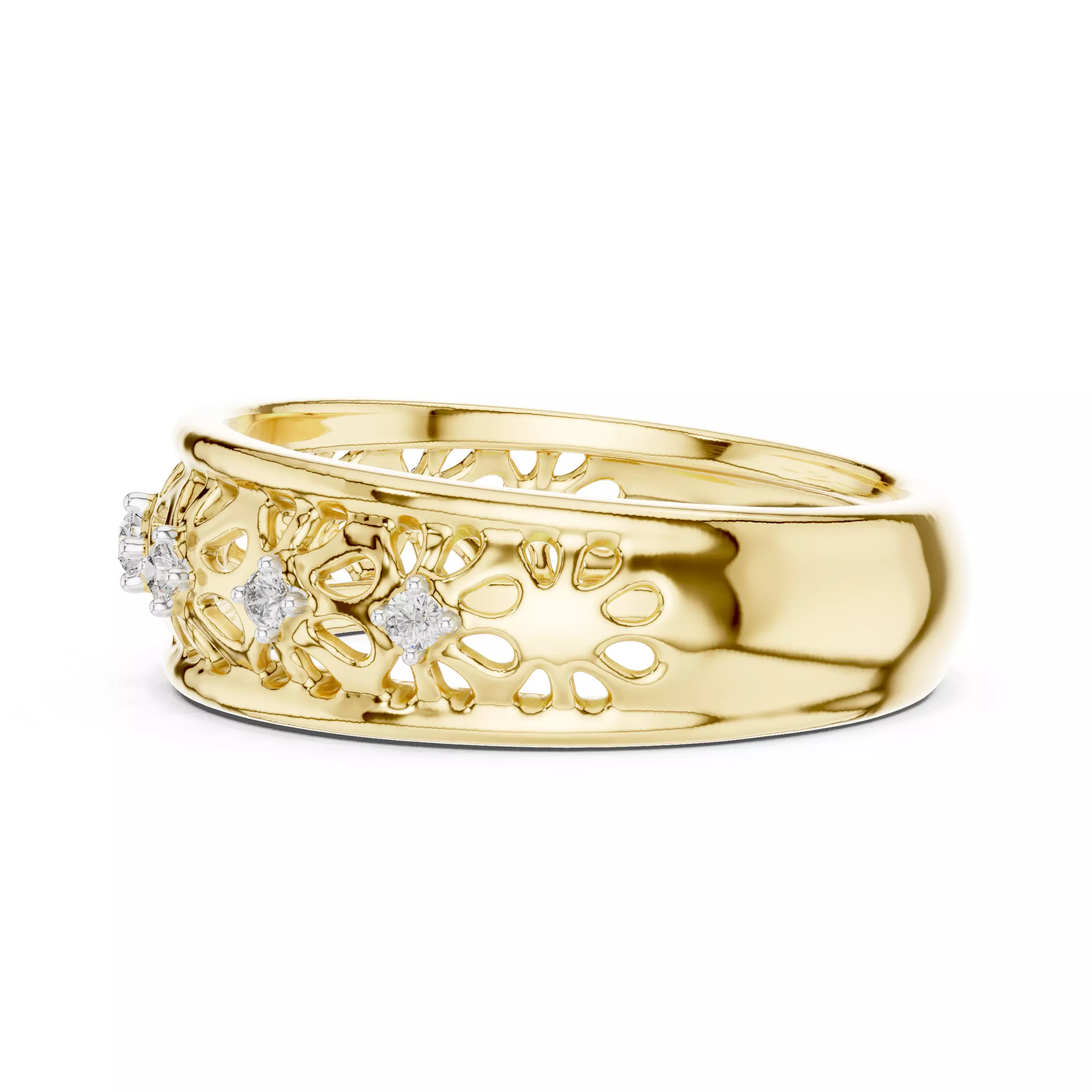 Ultra light wt minimalist Ring 3dm stl renders 360 animation 3D print model_12