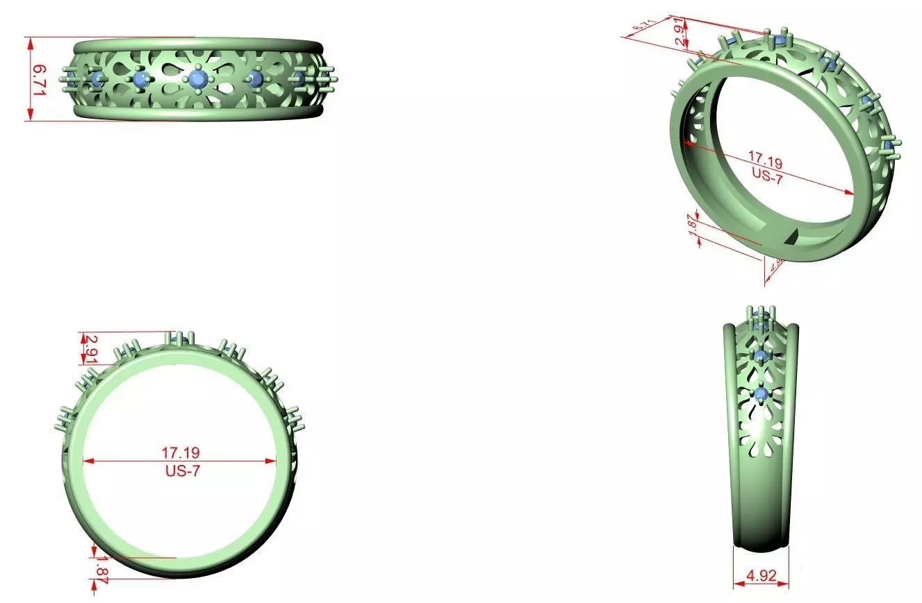 Ultra light wt minimalist Ring 3dm stl renders 360 animation 3D print model_1