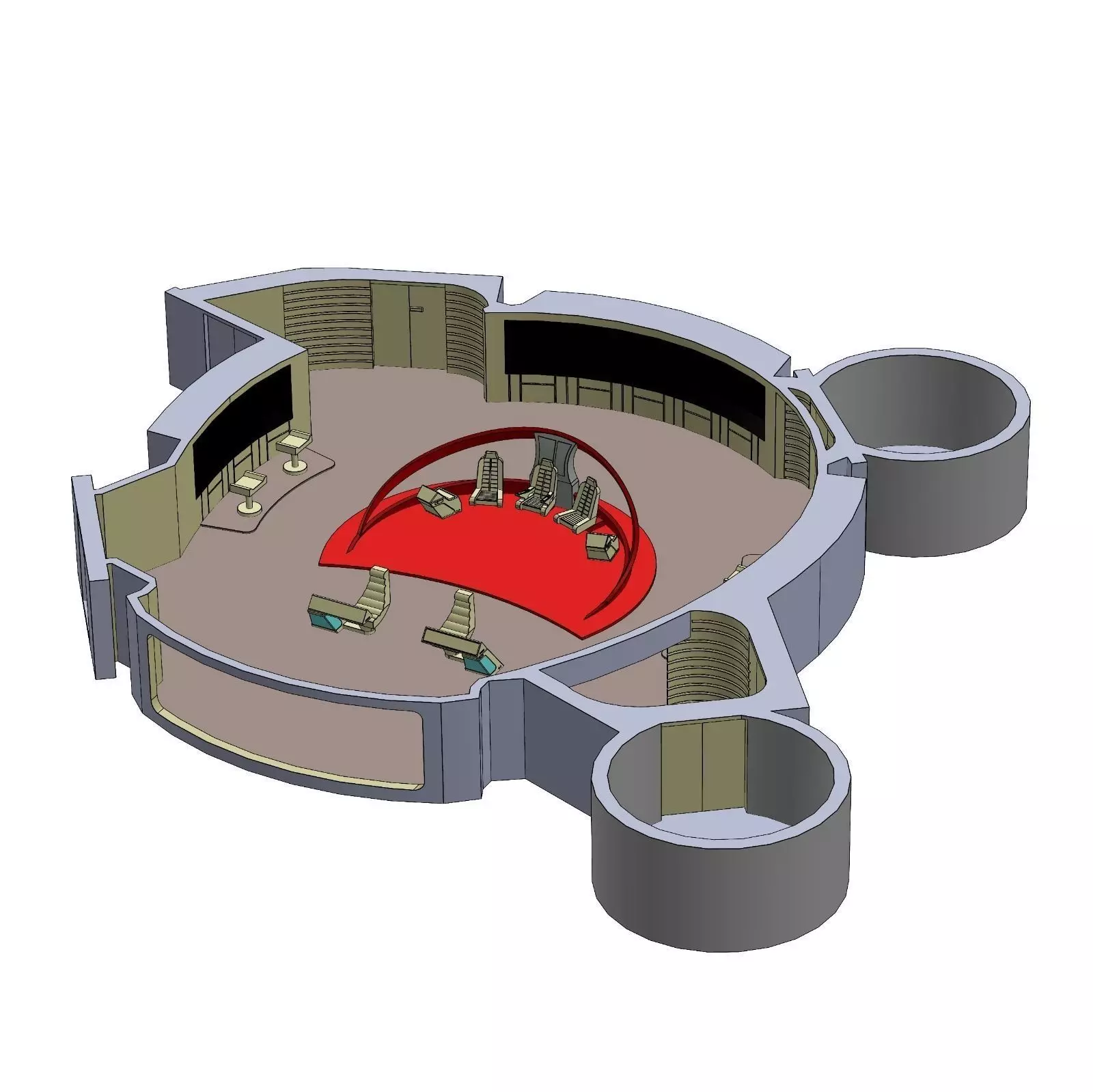Star Trek USS Odyssey Bridge Complete Diorama 3D print model_0