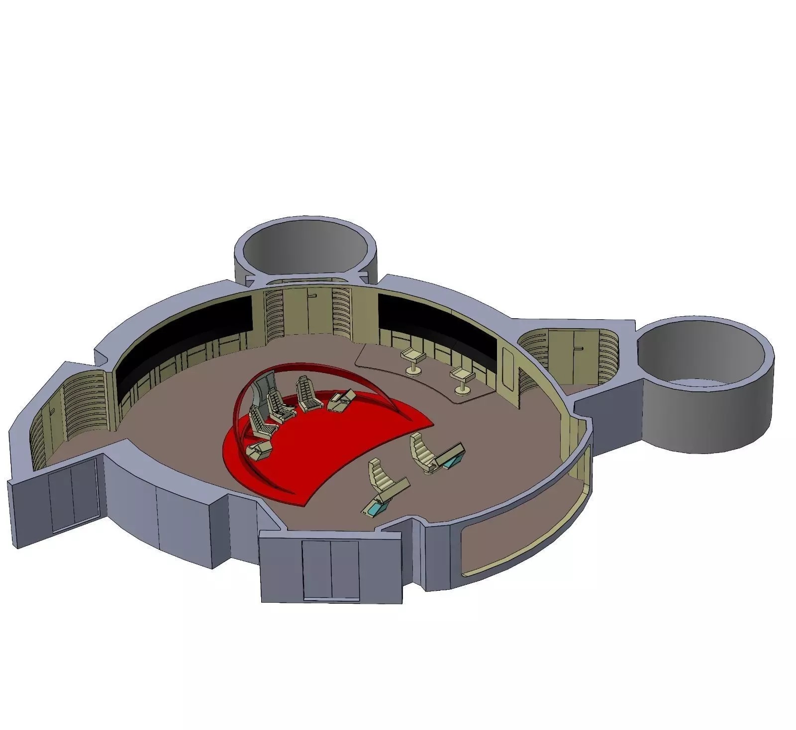 Star Trek USS Odyssey Bridge Complete Diorama 3D print model_1