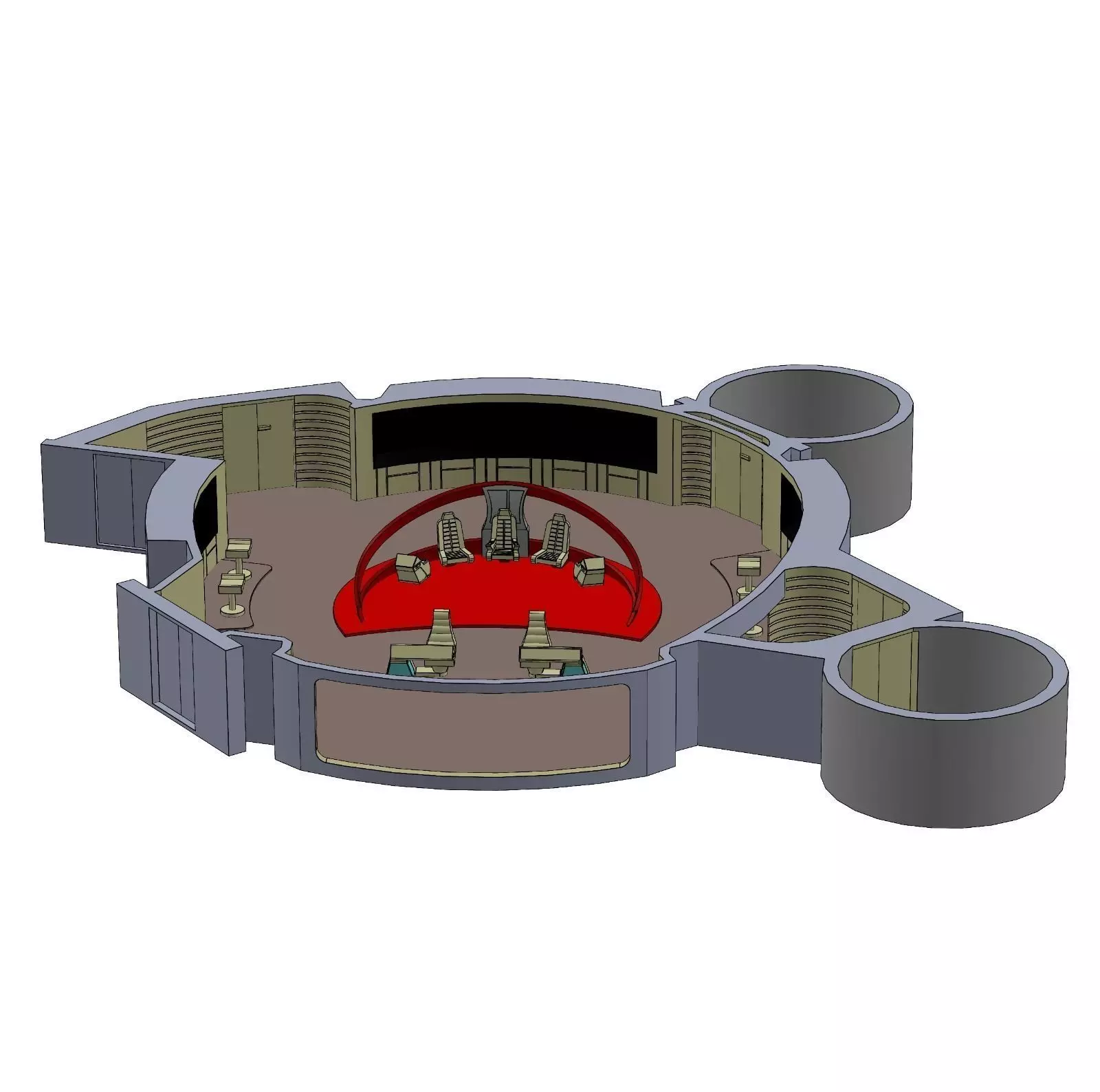 Star Trek USS Odyssey Bridge Complete Diorama 3D print model_2