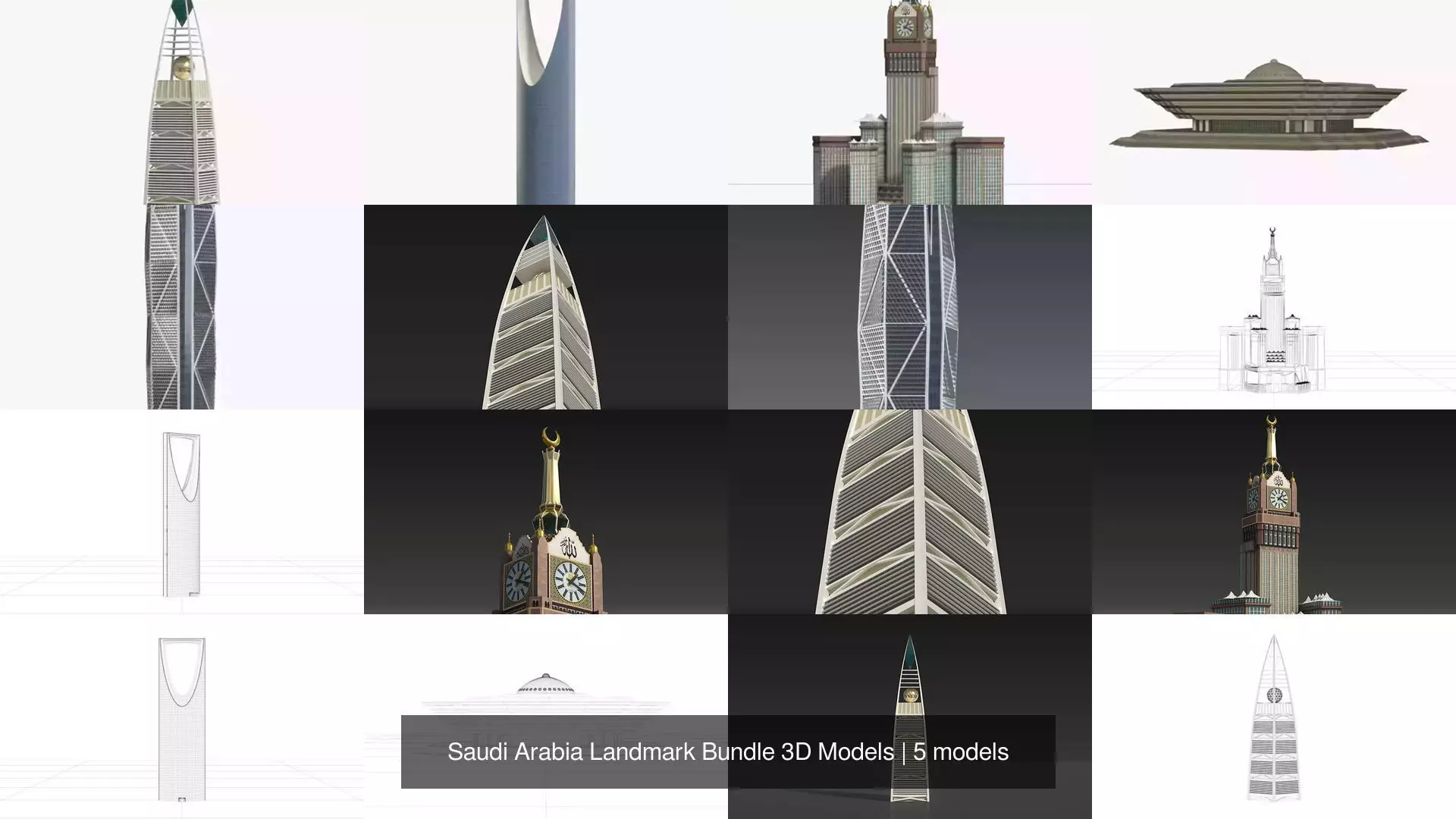 Saudi Arabia Landmark Bundle 3D Models 3D Model Collection_1