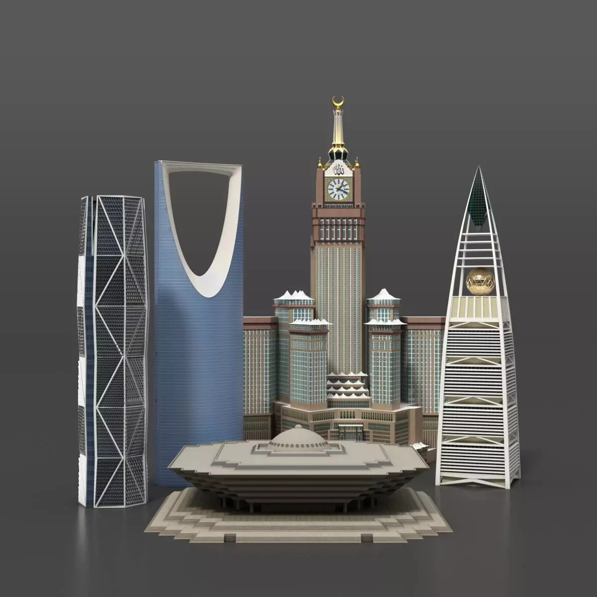 Saudi Arabia Landmark Bundle 3D Models 3D Model Collection_0