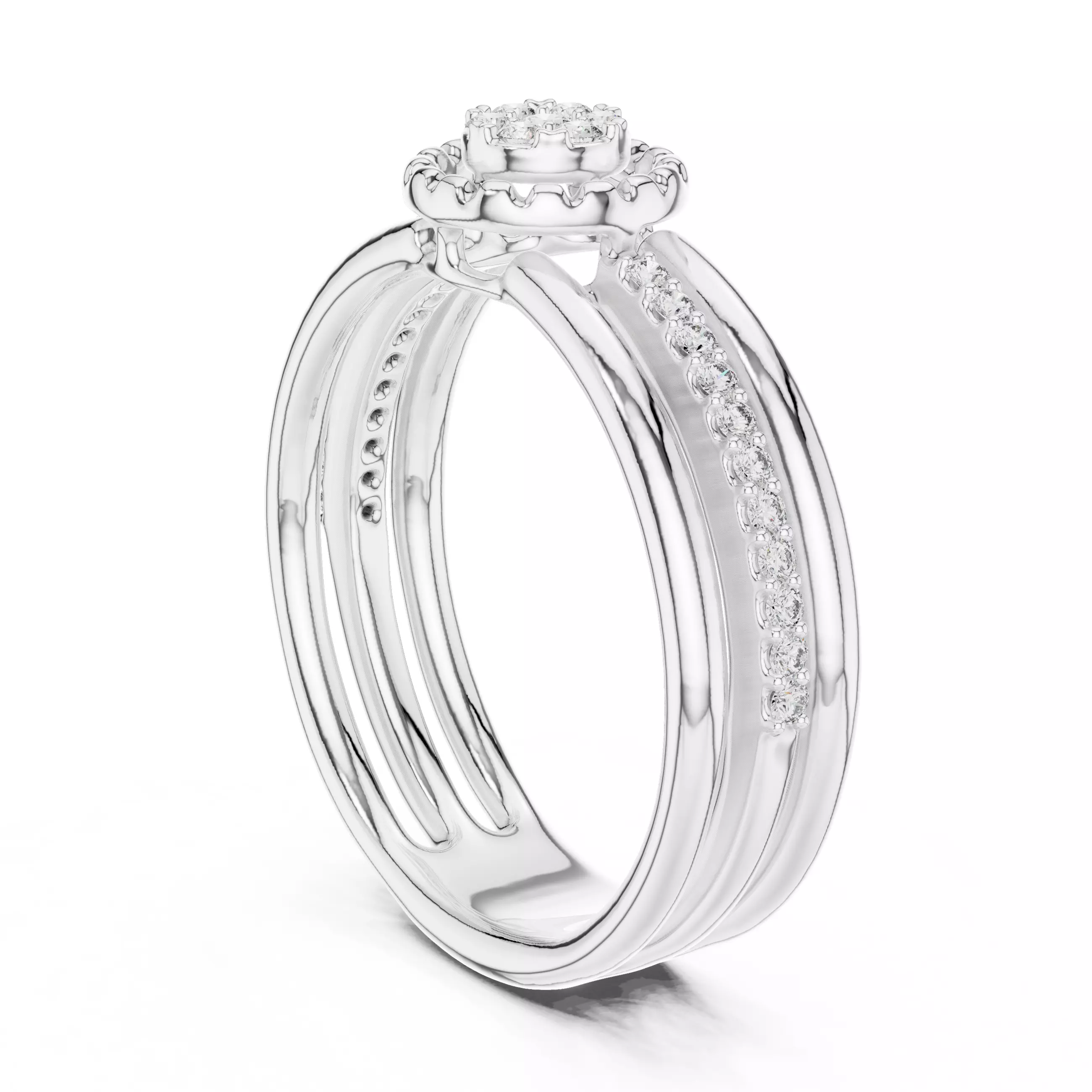 Ultra light wt minimalist Ring 3dm stl renders 360 animation 3D print model_8