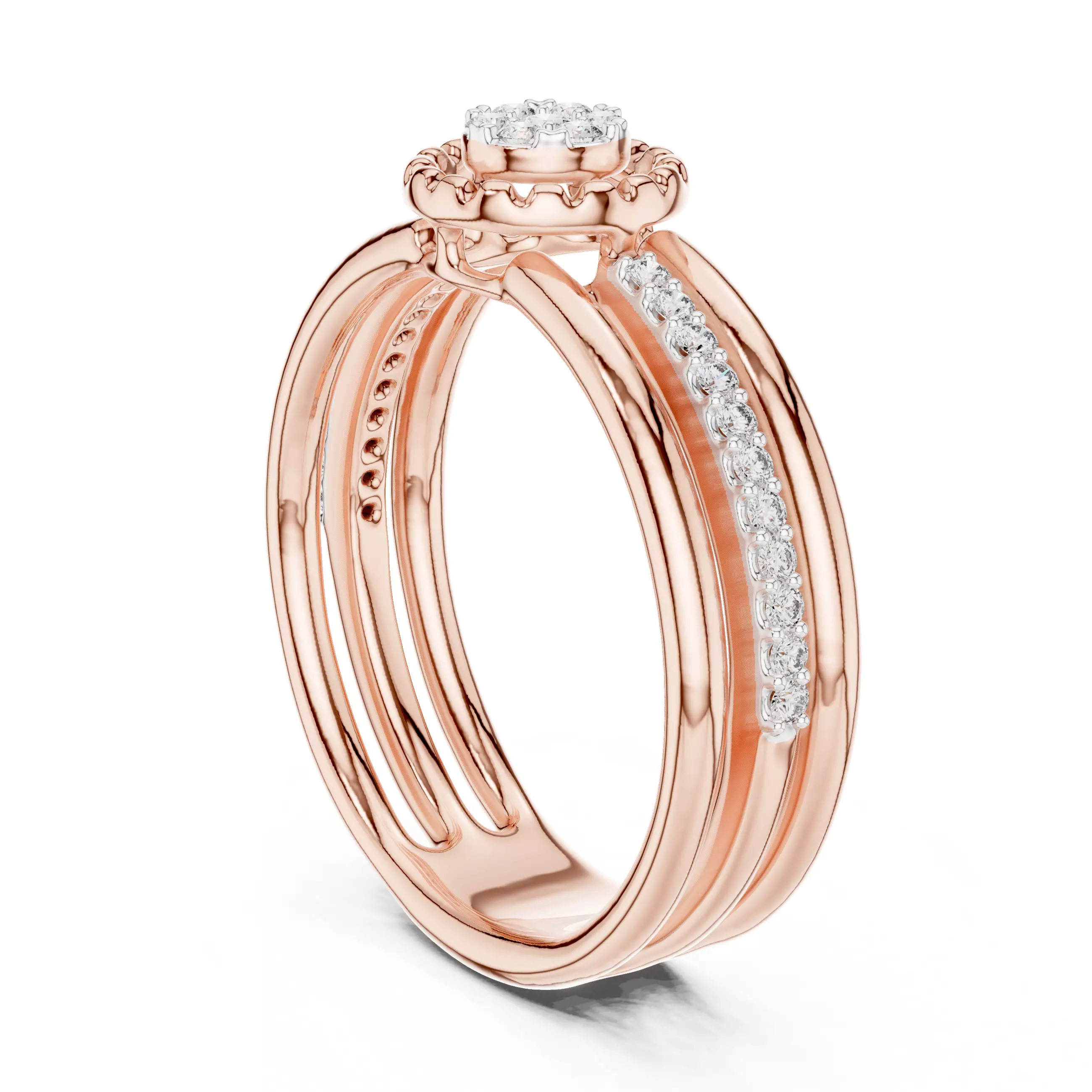 Ultra light wt minimalist Ring 3dm stl renders 360 animation 3D print model_3