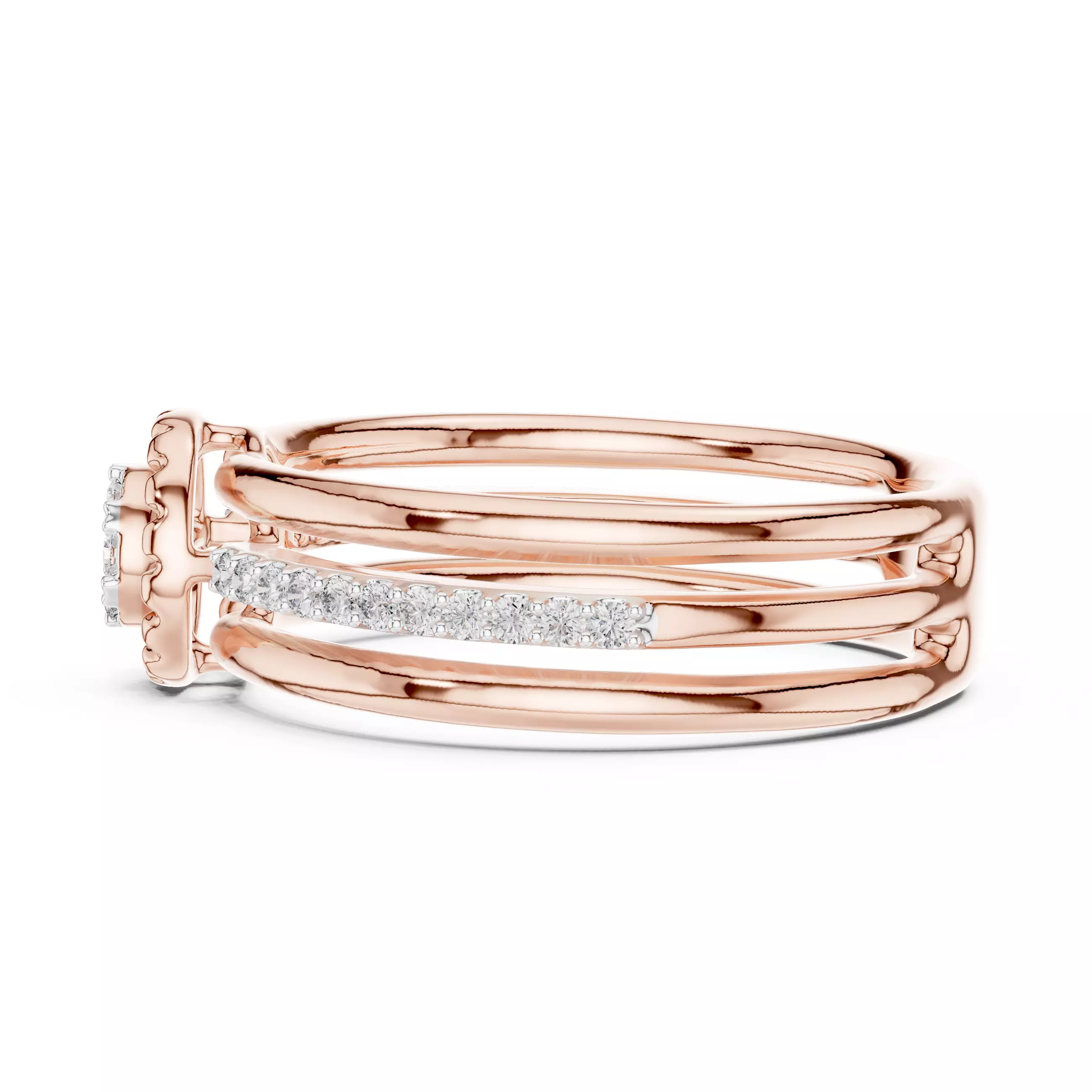 Ultra light wt minimalist Ring 3dm stl renders 360 animation 3D print model_5