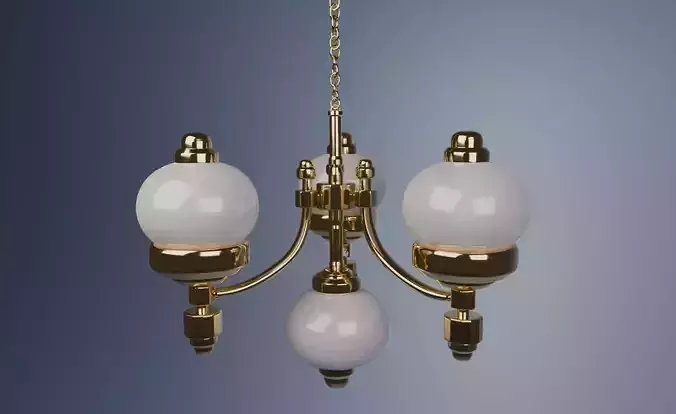 Elegant Classic Low-Poly Chandelier 