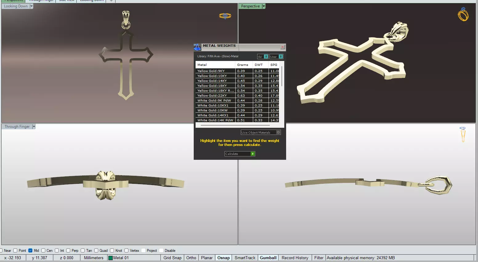Futuristic Geometric Cross Necklace File Item 15 3D print model_2