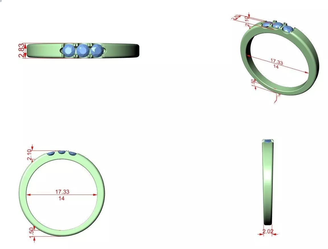Ultra light wt minimalist Ring 3dm stl renders 360 animation  3D print model_1