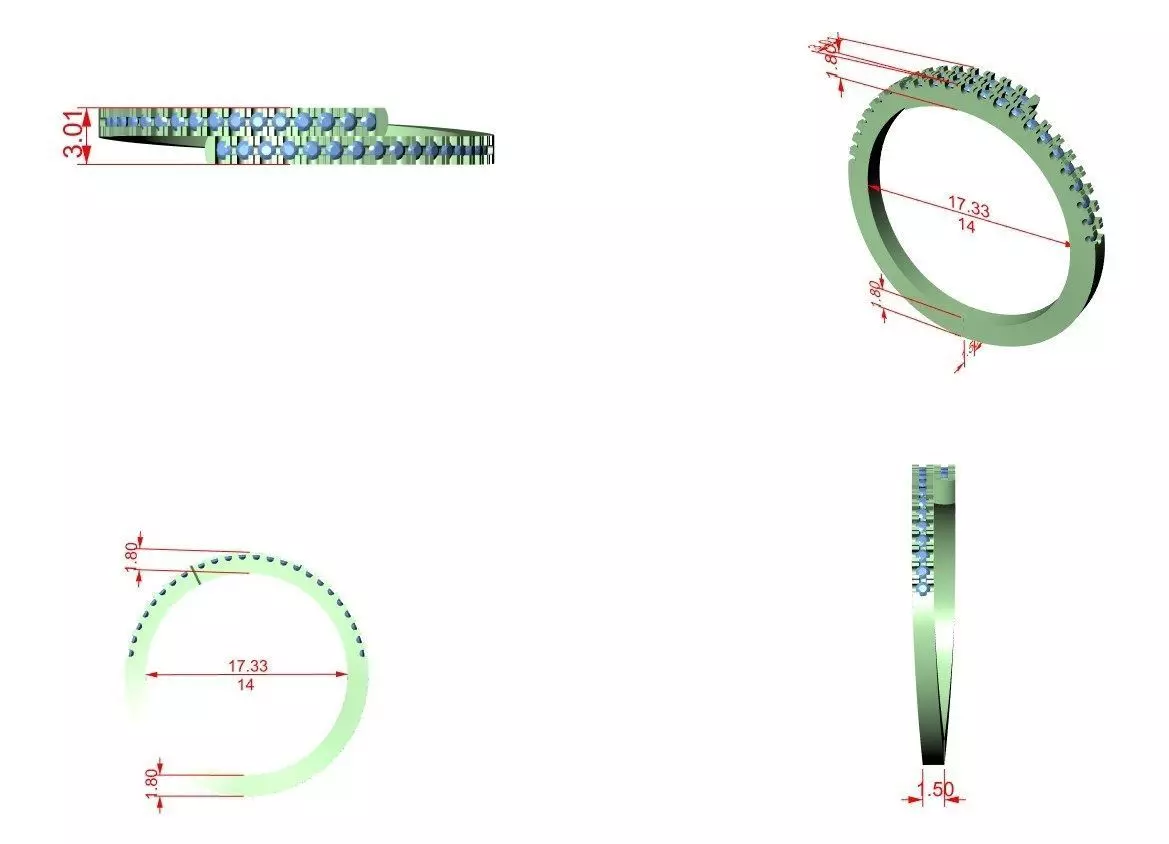 Ultra light wt minimalist Ring 3dm stl renders 360 animation 3D print model_1