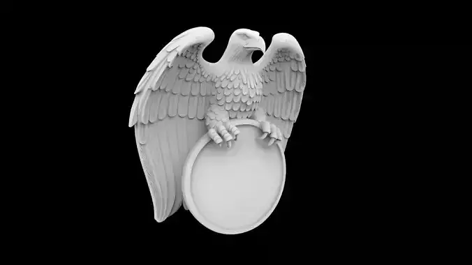 Eagle with Shield Crest 3D Print Model 3D print model