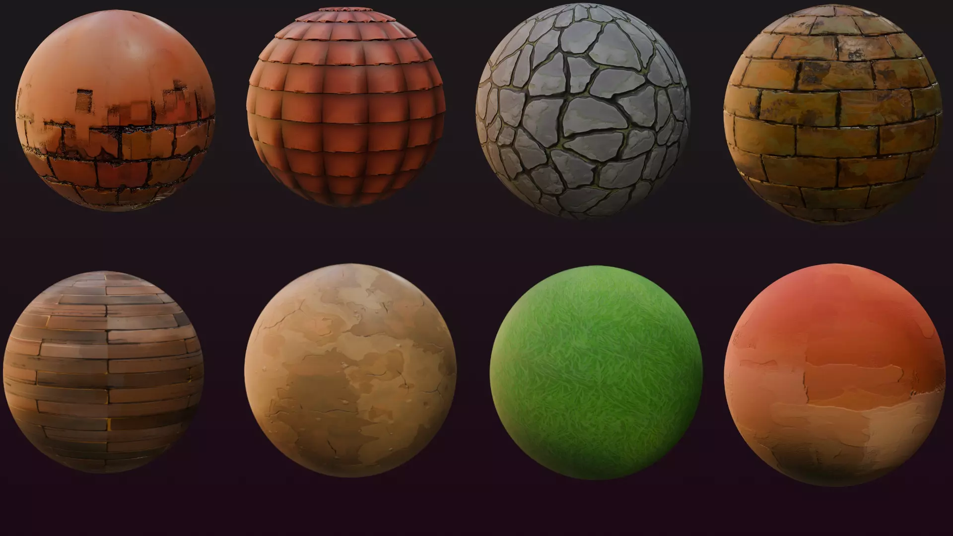 Ghibli Inspired Painted Texture Pack 3D model_0